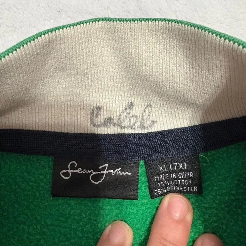 Boys Size 7 Y2K Sean John Jacket Green Full Zip - Picture 4 of 4